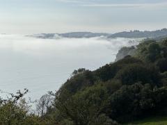 Low level fog over Babbacombe Bay, even at midday